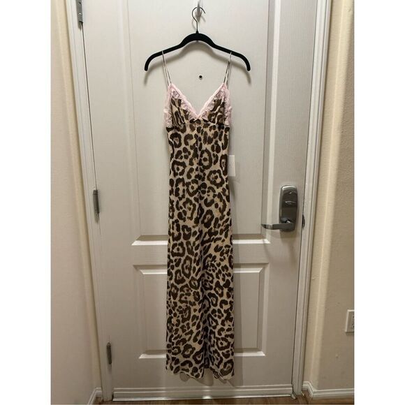 NIA JASMINE DRESS - Leopard print chiffon  Brunch Wine Tasting size S NWT$108 - Picture 4 of 6